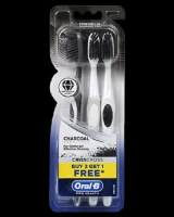Oral-B Toothbrush Ultrathin Charcoal 2+1