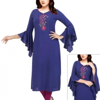 One Piece Readymade Linen Kurti For Woman