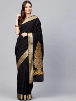 Printed Silk Saree With Blouse Piece For Women hb-008
