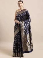 Printed Silk Saree With Blouse Piece For Women hb-10