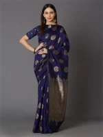 Printed Silk Saree With Blouse Piece For Women hb-31