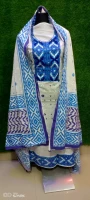 100% pure cotton three piece with aari work hb-19