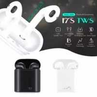 HBQ I7S Double Dual Mini Wireless 4.1 Bluetooth Earphone With Power Case - White