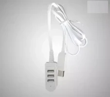 3-Port Portable USB With LED Light 3.0 Super Speed Hub with Keyboard/Mouse Sharing and File Transfer