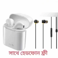 i7s TWS Wireless Bluetooth AirPods Earbuds with case -White