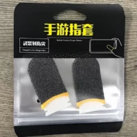 2 Pcs PUBG Finger Sleeves - Black Colour/Mobile Gaming Finger sleeves