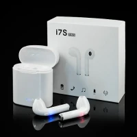 TWS i7s Double Dual Mini Earphone With Power Case-White