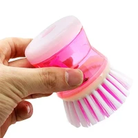 Kitchen Dispense Soap Water Dish Cleaning Brush Creative Washing