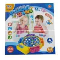 Toy Fishing Plate game- Kids Educational Toy Music With Electronic Rotating Fun -24 Pcs Fish Big Size