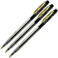 Dollar Clipper Ball Pen Black -10 pcs pack