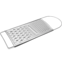 Kitchen 3 Way Flat Grater - Stainless Steel - Razor Sharp Teeth - Fruit Vegetable Cheese Slicer