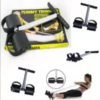 TUMMY TRIMMER Protabte &tightweighEtse iFHPhere .Flattens tummy in just minutes a day Firme chest and arms Tightens hips and thighs