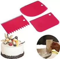 Baking Pastry Tools Plastic Dough Icing Fondant Scr Decorating Plain 3 PCS