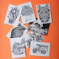 Coloring Plates Set (15 Plates)