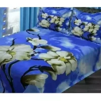 New Collection Panel Cotton King Size Bed Sheet With 2 Pillow Covers