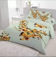 Double Size Cotton Bed Sheet with Matching 2pcs Pillow Covers By EXPORTGALLERY