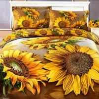 Double Size Cotton Bed Sheet with Matching 2pcs Pillow Covers By EXPORTGALLERY