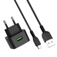 HOCO C70A EU QC3.0 Charger Power Adapter With Micro USB Cable