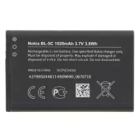 Nokia_BL-5C 1020mAh 3.7V Mobile Phone Battery Black 1 Piece