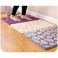 3D lestone Non-slip Water Absorbent Mat Pad Bathroom Kitchen Entrance Door Mats