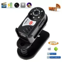 Mini Night Vision Wireless HD Wifi IP Camera Q7 - Black