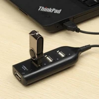 4 Port USB HUB-Black